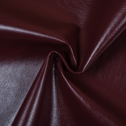Ткань Дерматин (Кожзам) для мебели, цвет Бордовый (на отрез)  в Костроме
