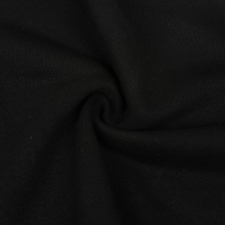 Ткань Футер 3-х нитка, Петля, цвет Черный (на отрез)  в Костроме