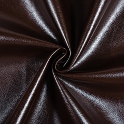 Ткань Дерматин (Кожзам) для мебели, цвет Темно-Коричневый (на отрез)  в Костроме