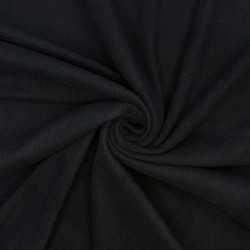 Ткань Флис Односторонний 130 гр/м2, цвет Черный (на отрез)  в Костроме