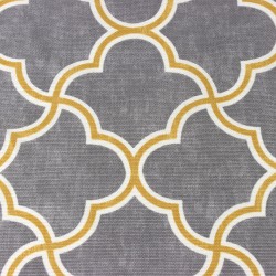 Интерьерная ткань Дак (DUCK), принт &quot;Орнамент на Сером&quot; (на отрез)  в Костроме
