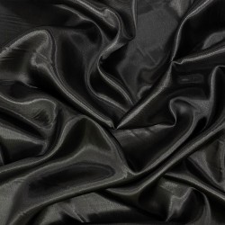 Ткань Атлас-сатин, цвет Черный (на отрез)  в Костроме