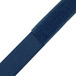 Контактная лента 25мм цвет Синий (велькро-липучка, на отрез)  в Костроме