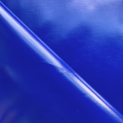 Ткань ПВХ 450 гр/м2, Синий (Ширина 160см), на отрез  в Костроме