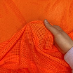 Трикотажная Сетка 75 г/м2, цвет Оранжевый (на отрез)  в Костроме